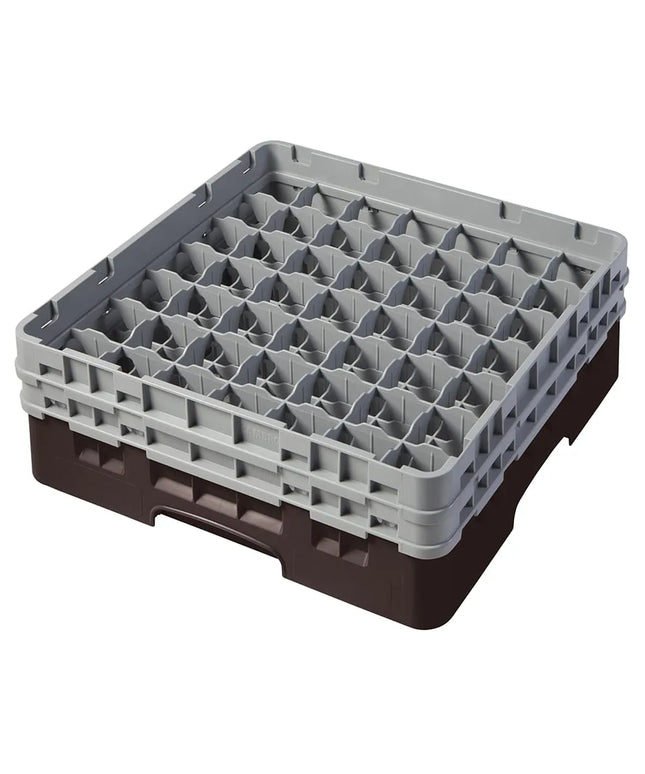 Giá Đựng Ly Camrack® Cambro 49S434167 49 Ngăn - 2 Thanh Nối Màu Xám, Màu Nâu