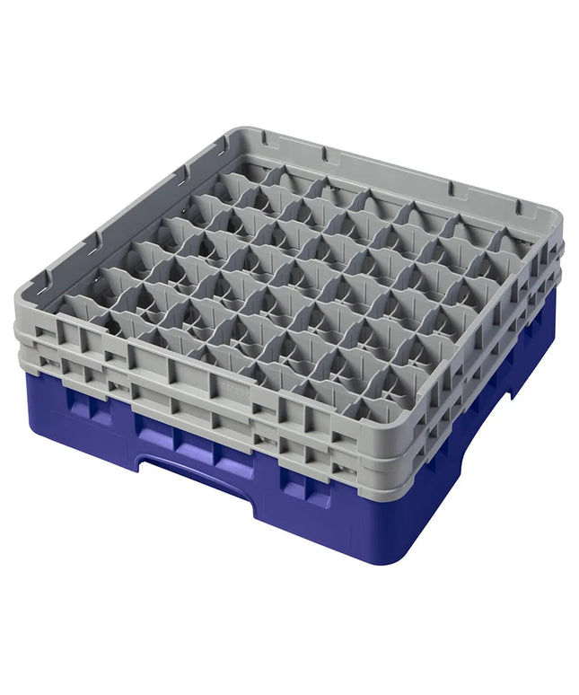 Giá Đựng Ly Camrack® Cambro 49S434186 49 Ngăn - 2 Thanh Nối Màu Xám, Xanh Navy