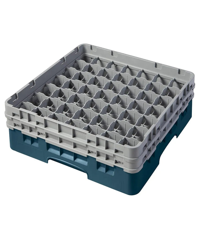 Giá Đựng Ly Camrack® Cambro 49S434414 49 Ngăn - 2 Thanh Nối Màu Xám, Xanh Teal