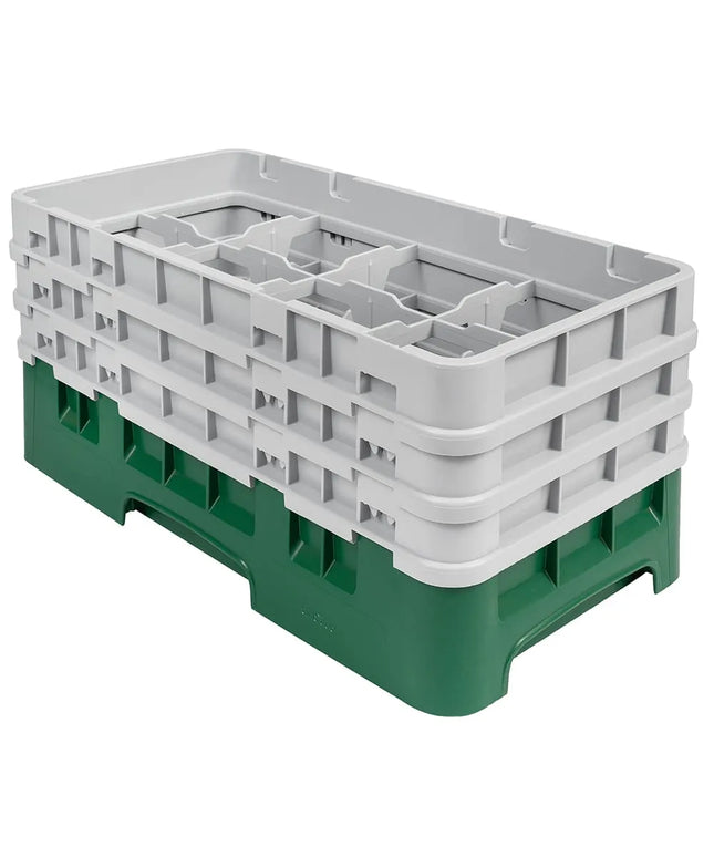 Giá Đựng Ly Camrack Cambro 8HS638119 Cỡ Nửa Khay 8 Ngăn - (3) Thanh Nối, Màu Xanh Lá Sherwood