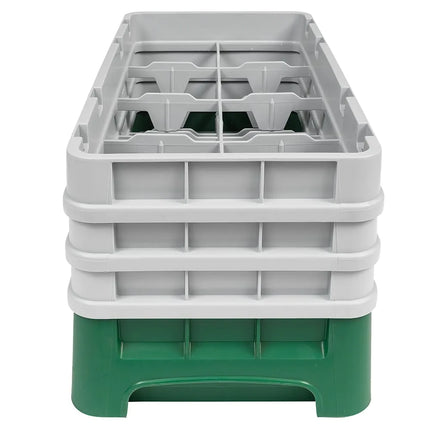 Giá Đựng Ly Camrack Cambro 8HS638119 Cỡ Nửa Khay 8 Ngăn - (3) Thanh Nối, Màu Xanh Lá Sherwood
