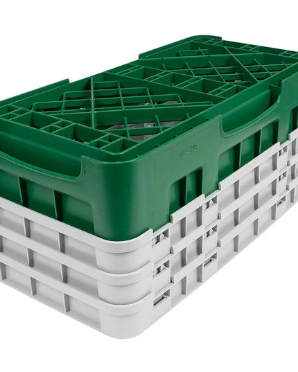 Giá Đựng Ly Camrack Cambro 8HS638119 Cỡ Nửa Khay 8 Ngăn - (3) Thanh Nối, Màu Xanh Lá Sherwood