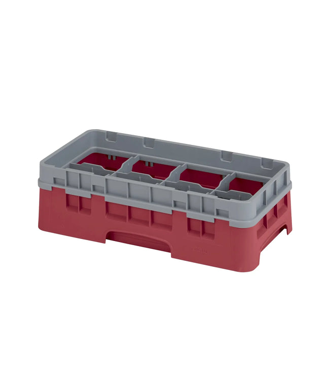 Giá Đựng Ly Camrack Cambro 8HS638416 Cỡ Nửa Khay 8 Ngăn - (3) Thanh Nối, Màu Cranberry