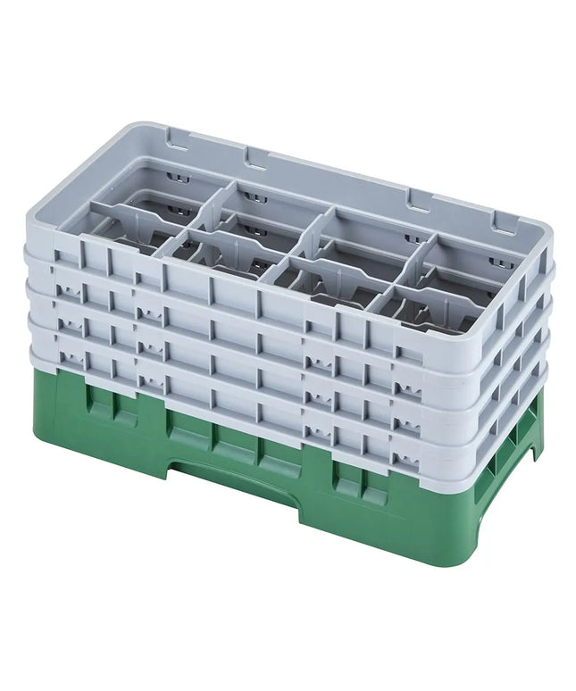 Giá Đựng Ly Camrack Cambro 8HS800119 Nửa Khay 8 Ngăn - 4 Thanh Nối, Xanh Sherwood