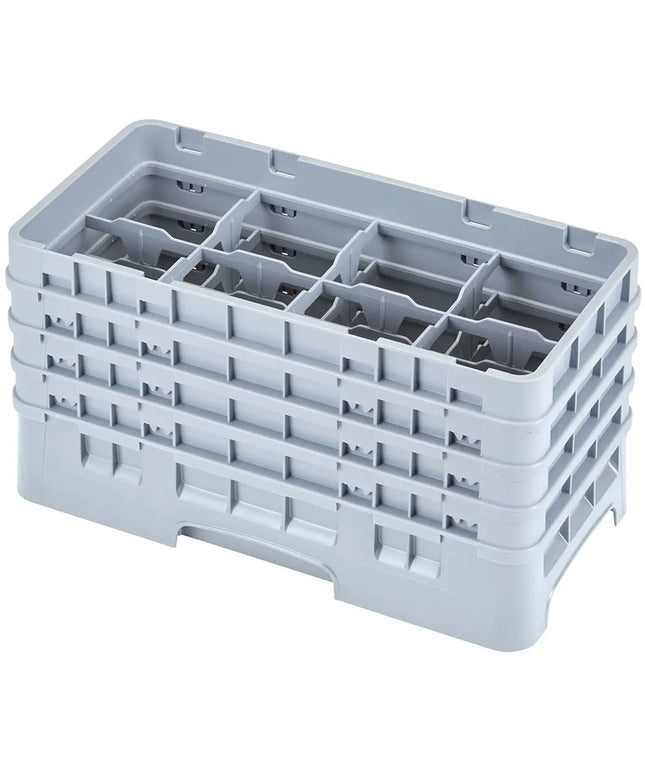 Giá Đựng Ly Camrack Cambro 8HS800151 Nửa Khay 8 Ngăn - 4 Thanh Nối, Xám Nhạt