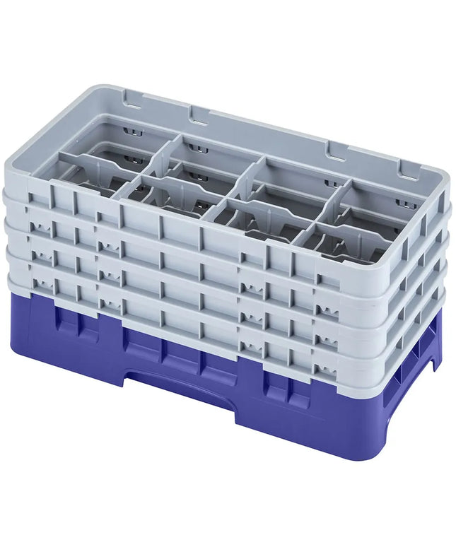 Giá Đựng Ly Camrack Cambro 8HS800186 Nửa Khay 8 Ngăn - 4 Thanh Nối, Xanh Navy