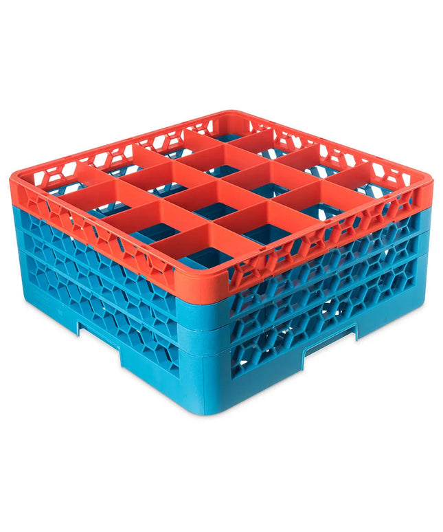 Giá Đựng Ly Carlisle OptiClean™ RG16-3C412 16 Ngăn 3 Tầng Mở Rộng - Xanh Dương