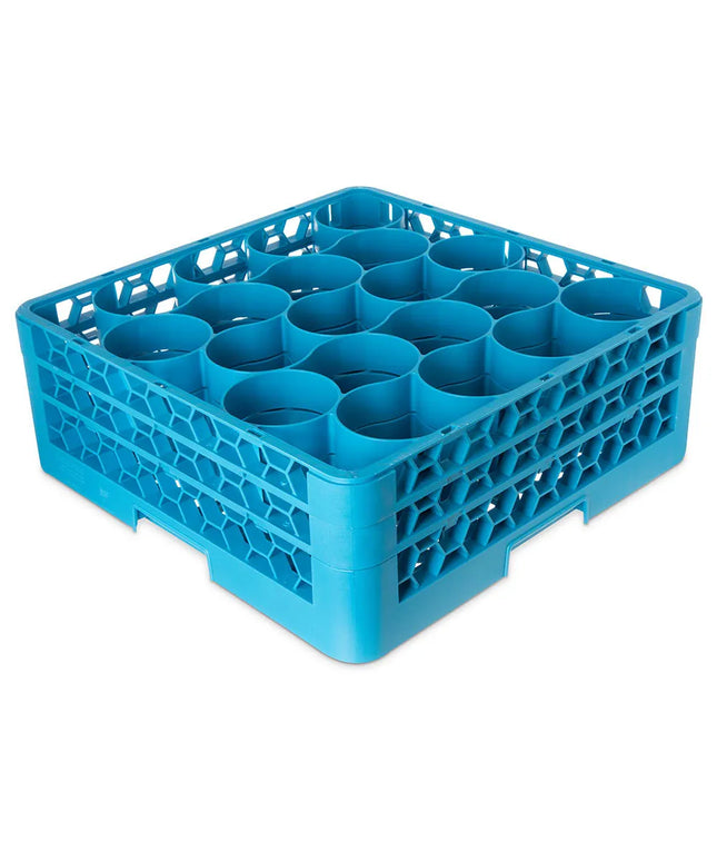 Giá Đựng Ly OptiClean™ NeWave™ Carlisle RW20-114 20 Ngăn - 2 Thanh Nối, Màu Xanh