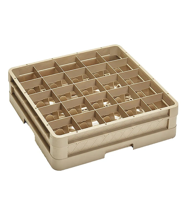 Giá Đựng Ly Traex® Vollrath CR6B Cỡ Đầy Đủ 25 Ngăn - 1 Thanh Nối, Màu Be