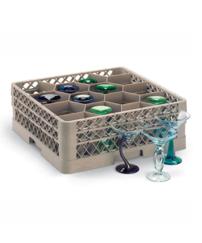 Giá Đựng Ly Vollrath TR18JJJJJ Traex® Rack Max Cỡ Lớn 12 Ngăn - 5 Thanh Nối, Beige