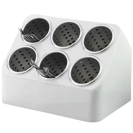 Giá Đựng Ống Dao Muỗng Nĩa Vollrath 52644 Silv-a-Tainer 6 Ống Nhựa Màu Xám