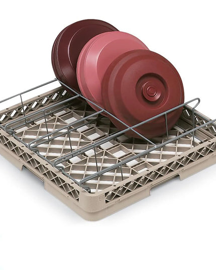 Giá Rổ Máy Rửa Chén Vollrath TR22 Cỡ Đầy Đủ 5 Ngăn Hở Hai Đầu - Be
