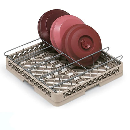Giá Rổ Máy Rửa Chén Vollrath TR22 Cỡ Đầy Đủ 5 Ngăn Hở Hai Đầu - Be