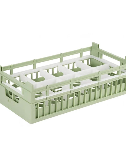 Giá Rửa Chén Vollrath 5282011 10 Ngăn, Cỡ Vừa, Nửa Khay, Xanh Lá