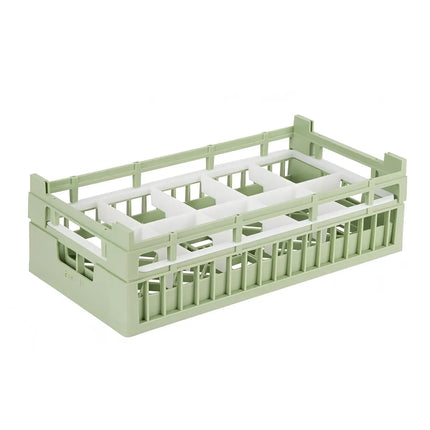 Giá Rửa Chén Vollrath 5282011 10 Ngăn, Cỡ Vừa, Nửa Khay, Xanh Lá