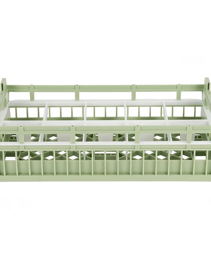Giá Rửa Chén Vollrath 5282011 10 Ngăn, Cỡ Vừa, Nửa Khay, Xanh Lá