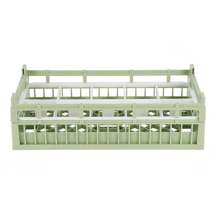 Giá Rửa Chén Vollrath 5282011 10 Ngăn, Cỡ Vừa, Nửa Khay, Xanh Lá
