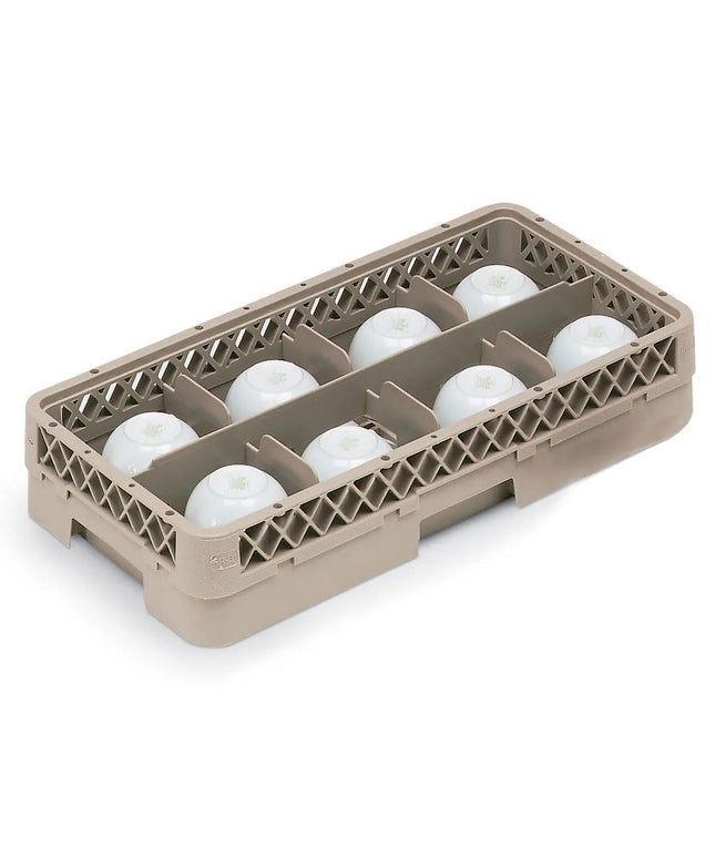 Giá Rửa Chén Vollrath HR1B1A Nửa Khay, 8 Ngăn, (1) Thanh Nối Mở, Nhựa, Beige