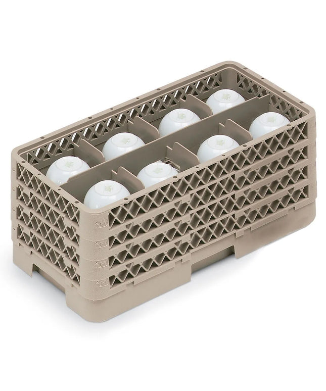Giá Rửa Chén Vollrath HR1B1BBB Cỡ Nhỏ 8 Ngăn - 4 Thanh Nối Ngăn, Beige