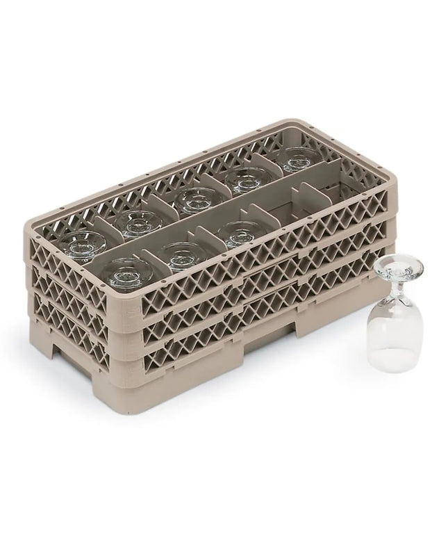 Giá Rửa Chén Vollrath HR1C1CCC Cỡ Nhỏ 10 Ngăn - 4 Thanh Nối Ngăn, Beige