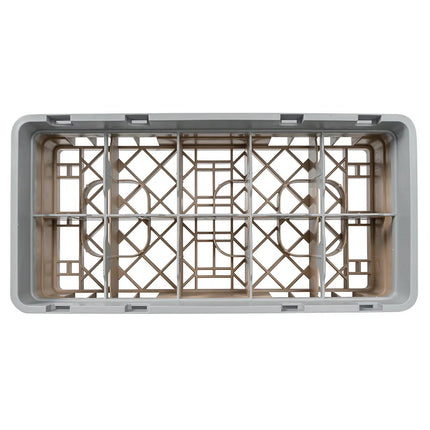 Giá Rửa Cốc Camrack Cambro 10HC414184 Nửa Khay 10 Ngăn (1) Thanh Nâng Màu Be