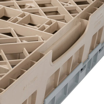 Giá Rửa Cốc Camrack Cambro 10HC414184 Nửa Khay 10 Ngăn (1) Thanh Nâng Màu Be