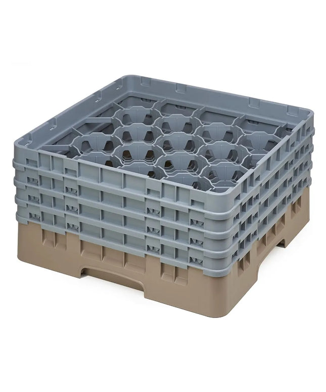 Giá Rửa Ly Cambro Camrack® 20S800184 20 Ngăn - 4 Tầng Mở Rộng Xám, Be