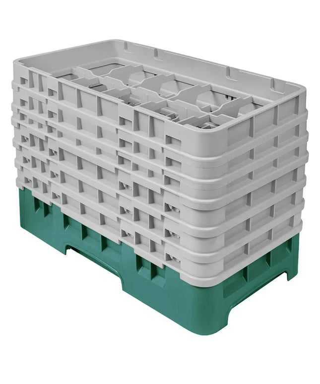 Giá Rửa Ly Camrack Cambro 10HS1114119 10 Ngăn (6) Thanh Nâng Màu Xanh Sherwood