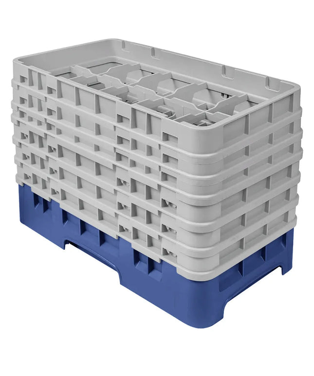 Giá Rửa Ly Camrack Cambro 10HS1114186 10 Ngăn (6) Thanh Nâng Màu Xanh Navy