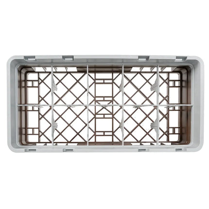 Giá Rửa Ly Camrack Cambro 10HS318167 - Có Thanh Nối, 10 Ngăn, Màu Nâu