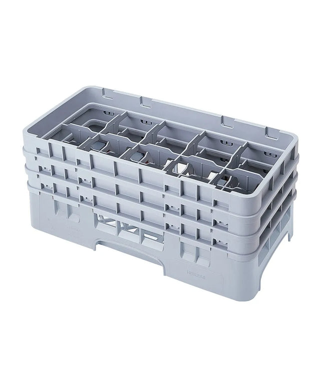 Giá Rửa Ly Camrack Cambro 10HS638151 - (3) Thanh Nối, 10 Ngăn, Màu Xám Nhạt