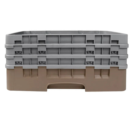 Giá Rửa Ly Camrack Cambro 10HS638184 - (3) Thanh Nối, 10 Ngăn, Màu Be
