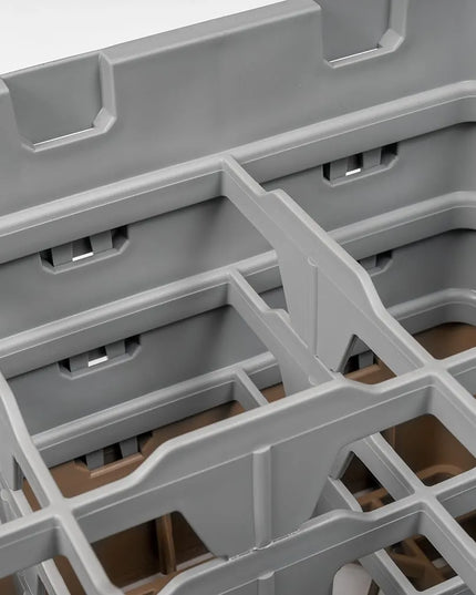 Giá Rửa Ly Camrack Cambro 10HS638184 - (3) Thanh Nối, 10 Ngăn, Màu Be