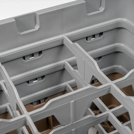 Giá Rửa Ly Camrack Cambro 10HS638184 - (3) Thanh Nối, 10 Ngăn, Màu Be