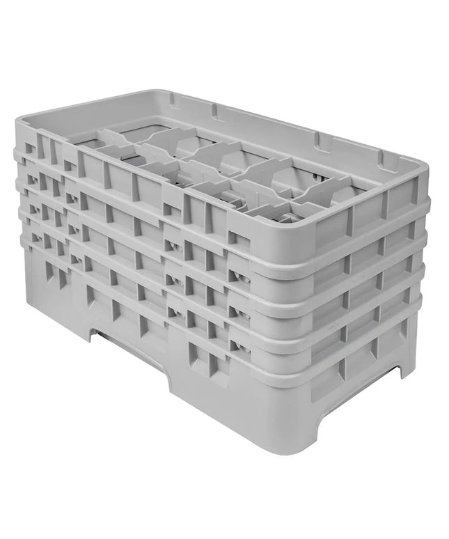 Giá Rửa Ly Camrack Cambro 10HS800151 - (4) Thanh Nối, 10 Ngăn, Màu Xám Nhạt