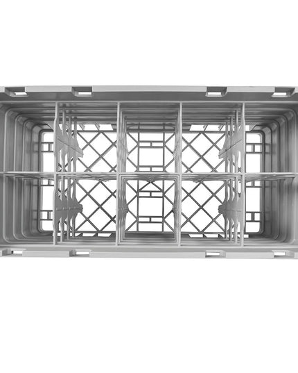 Giá Rửa Ly Camrack Cambro 10HS800151 - (4) Thanh Nối, 10 Ngăn, Màu Xám Nhạt