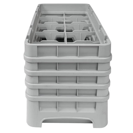 Giá Rửa Ly Camrack Cambro 10HS800151 - (4) Thanh Nối, 10 Ngăn, Màu Xám Nhạt