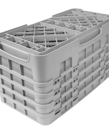Giá Rửa Ly Camrack Cambro 10HS800151 - (4) Thanh Nối, 10 Ngăn, Màu Xám Nhạt
