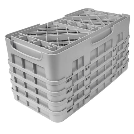 Giá Rửa Ly Camrack Cambro 10HS800151 - (4) Thanh Nối, 10 Ngăn, Màu Xám Nhạt