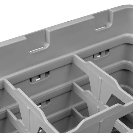 Giá Rửa Ly Camrack Cambro 10HS800151 - (4) Thanh Nối, 10 Ngăn, Màu Xám Nhạt