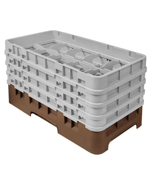 Giá Rửa Ly Camrack Cambro 10HS800167 - (4) Thanh Nối, 10 Ngăn, Màu Nâu