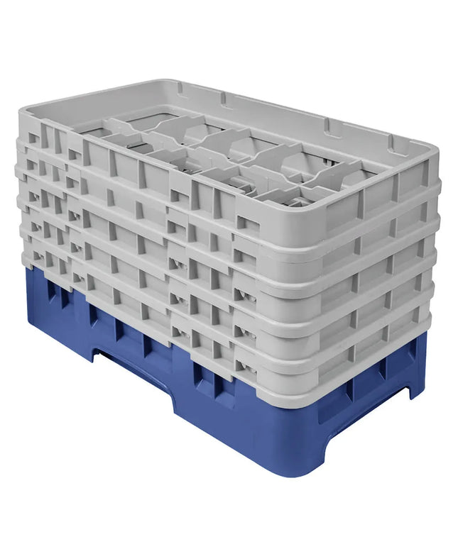 Giá Rửa Ly Camrack Cambro 10HS958186 - (5) Thanh Nối, 10 Ngăn, Màu Xanh Navy