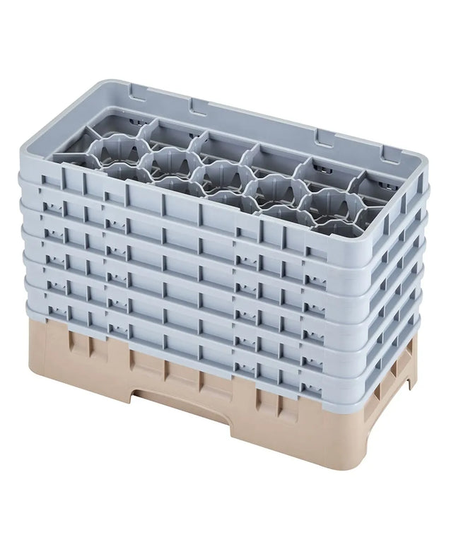 Giá Rửa Ly Camrack Cambro 17HS1114184 17 Ngăn (6) Thanh Nâng Màu Be