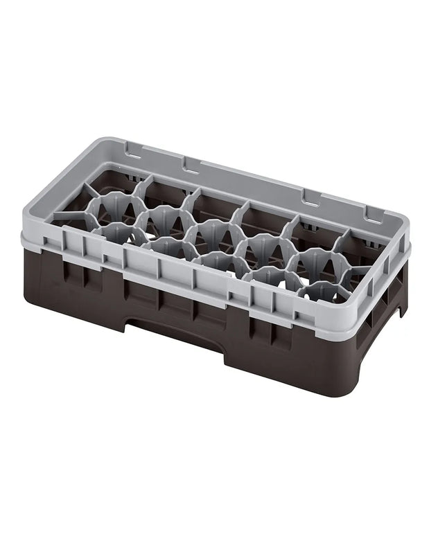 Giá Rửa Ly Camrack Cambro 17HS318167 17 Ngăn (1) Thanh Nâng Màu Nâu