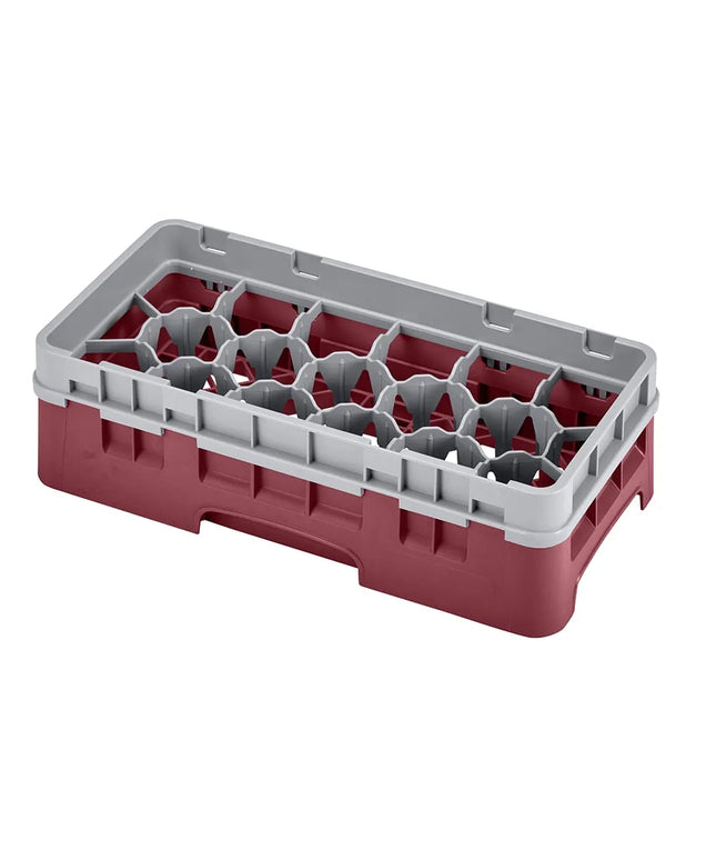 Giá Rửa Ly Camrack Cambro 17HS318416 17 Ngăn (1) Thanh Nâng Màu Đỏ Cranberry