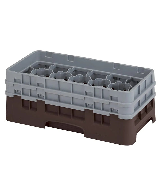 Giá Rửa Ly Camrack Cambro 17HS434167 17 Ngăn (2) Thanh Nâng Màu Nâu