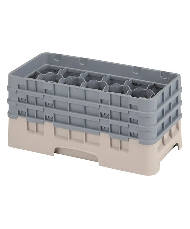 Giá Rửa Ly Camrack Cambro 17HS638184 17 Ngăn (3) Thanh Nâng Màu Be