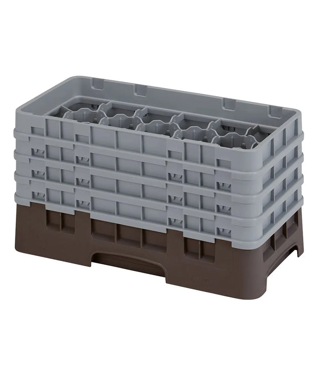 Giá Rửa Ly Camrack Cambro 17HS800167 - (4) Thanh Nối, 17 Ngăn, Màu Nâu