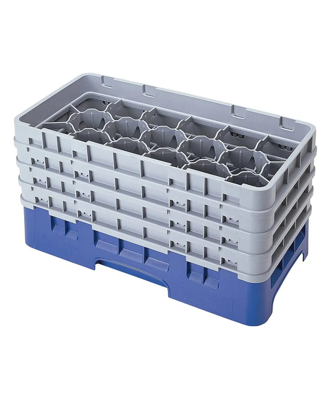 Giá Rửa Ly Camrack Cambro 17HS800186 - (4) Thanh Nối, 17 Ngăn, Màu Xanh Navy