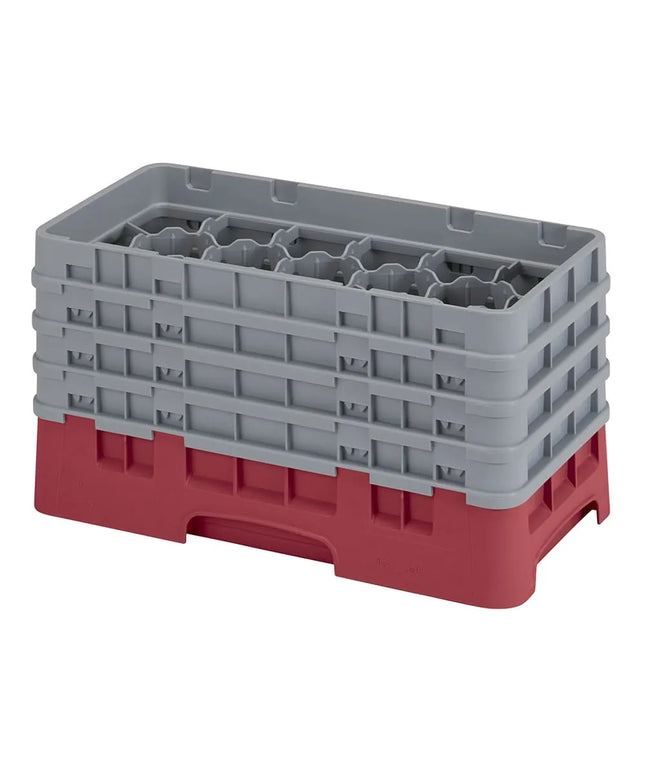 Giá Rửa Ly Camrack Cambro 17HS800416 - (4) Thanh Nối, 17 Ngăn, Màu Cranberry